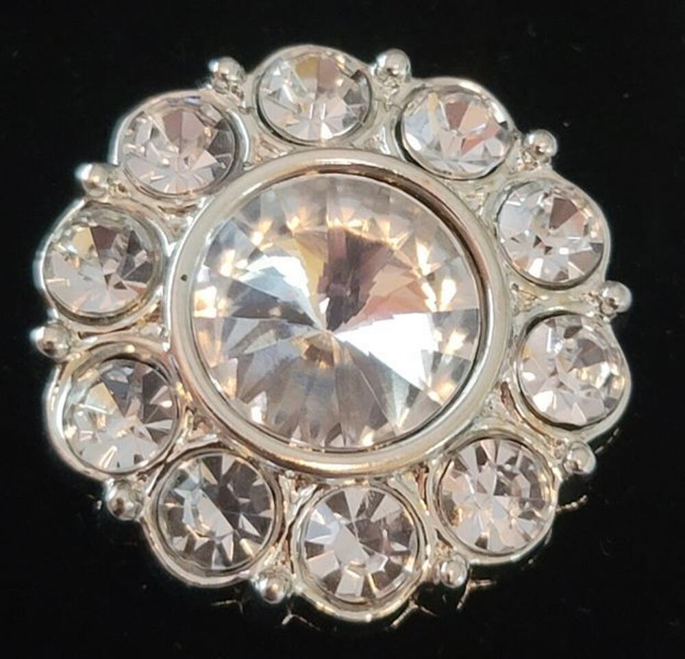Stock Pin or Brooch Crown Crystals Horse Show Magnetic Back NEW